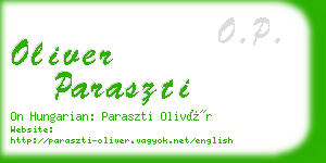 oliver paraszti business card